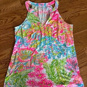 Lilly Pulitzer Arya Tank Lovers Coral